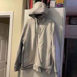 Men’s Lululemon Hoodie XL Grey with White Stripes